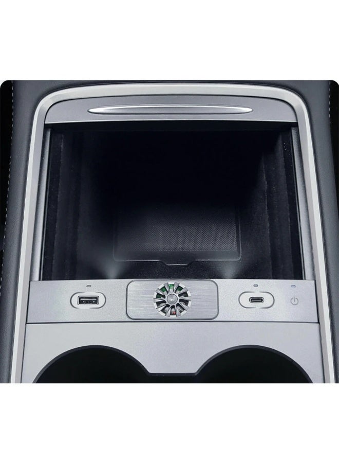 HPS Tesla USB Hub Docking Station with Retractable Charging Cables – Compatible with Tesla Model 3/Y Central Control Aromatherapy Expansion Dock – Type-C Phone Charger - Image 4