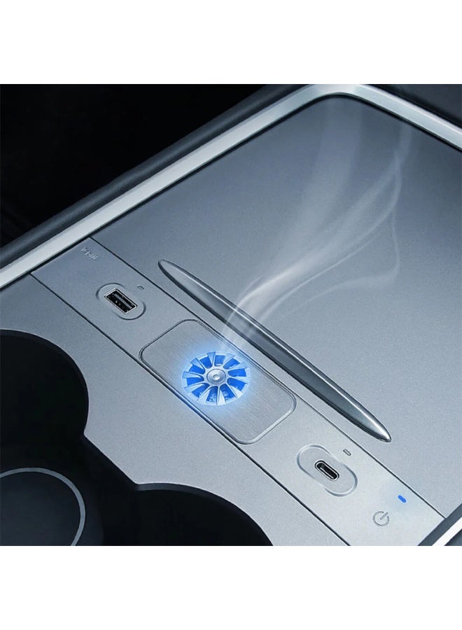 HPS Tesla USB Hub Docking Station with Retractable Charging Cables – Compatible with Tesla Model 3/Y Central Control Aromatherapy Expansion Dock – Type-C Phone Charger - Image 5