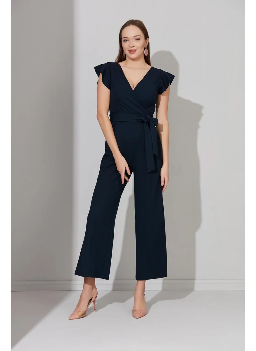 الكسندر جاردي Alexandergardı Double Breasted Collar Jumpsuit (B21-43800)