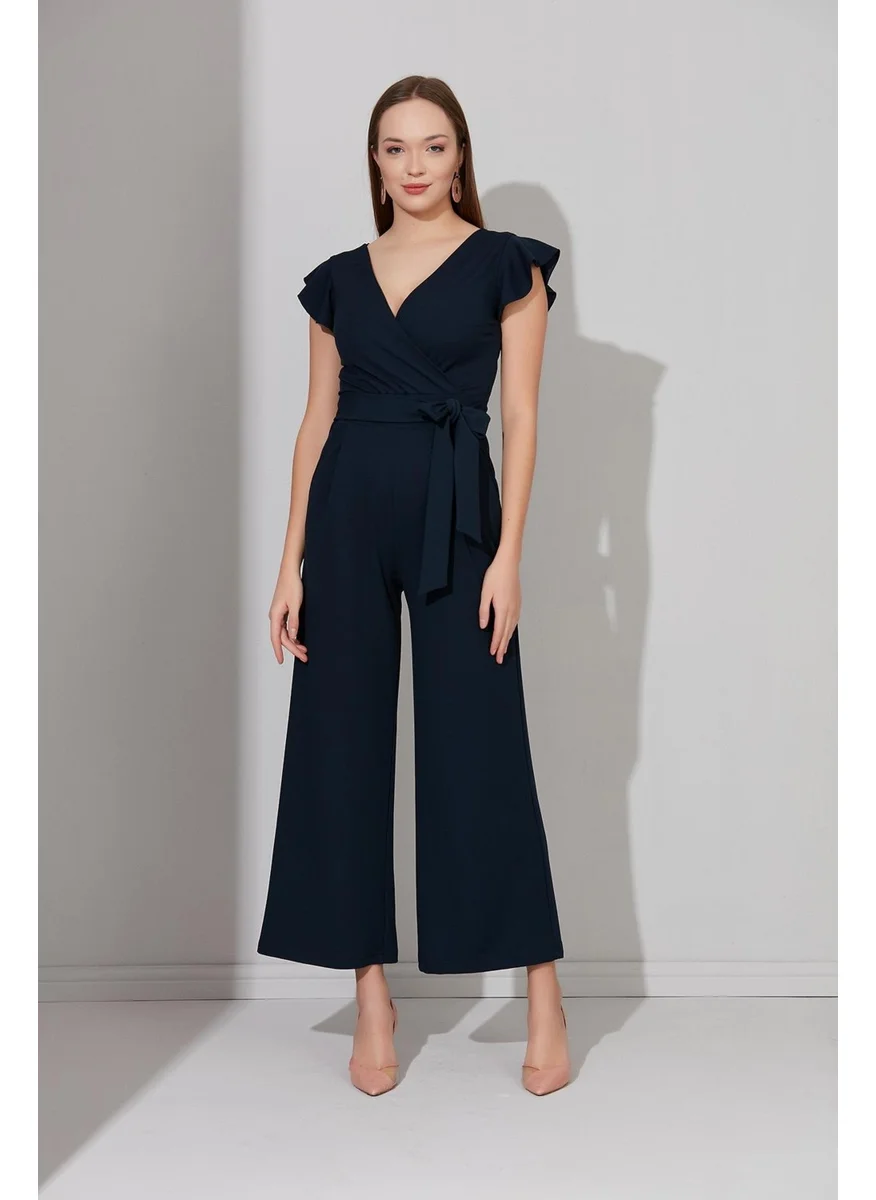 الكسندر جاردي Alexandergardı Double Breasted Collar Jumpsuit (B21-43800)