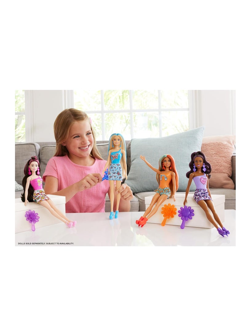 Barbie Color Reveal Rainbow-Inspired Series Doll & Accessories with 6 Surprises, Color-Change Bodice 1Piece Assorted Color - Image 2