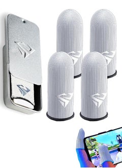 Beauenty 2-Pair Gaming Finger Sleeve with Box, Game Controller Finger Cover 0.3mm Ultra-thin Silver Fiber Seamless Breathable Thumbtip Sleeve Sweat Proof Gaming Finger Gloves Non-Scratch Finger Sleeve Game Accessory for PUBG/Cod/LOL/ROS  - Image 1