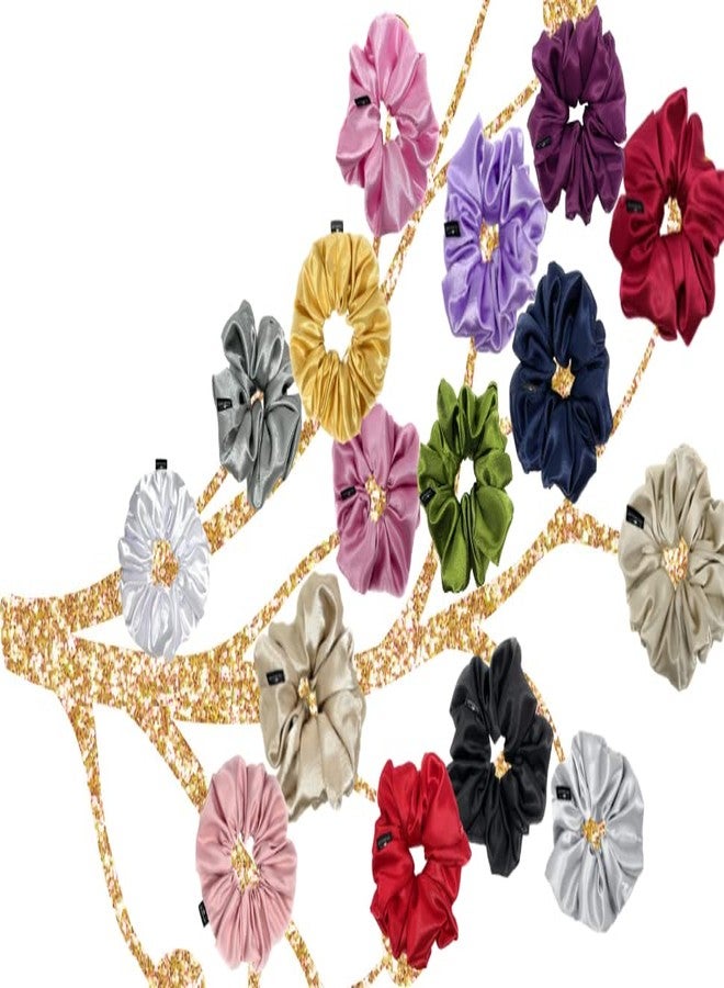 اي اب تاون شيك ربطات شعر ساتان كبيرة الحجم من Iuptown Chic للنساء والفتيات، تمنع التجعد، وتثبت الشعر أثناء النوم، وربطات مطاطية كبيرة لتسريحة ذيل الحصان والكعكة، وربطات شعر ساتان لمنع التكسر (عبوة من 3 قطع). - Image 3