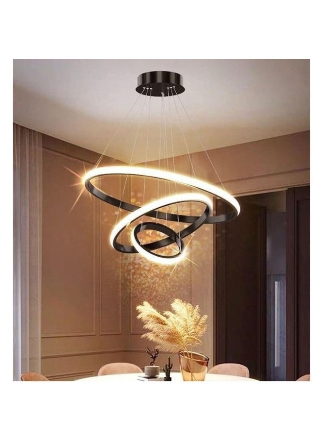 Modern LED chandelier suitable for all decors, black color - Image 1
