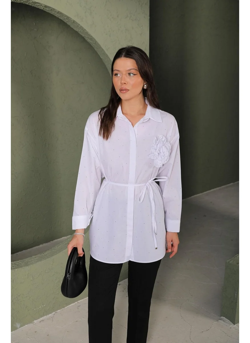 بي ار زد كولكشن Women's Stone Shirt White