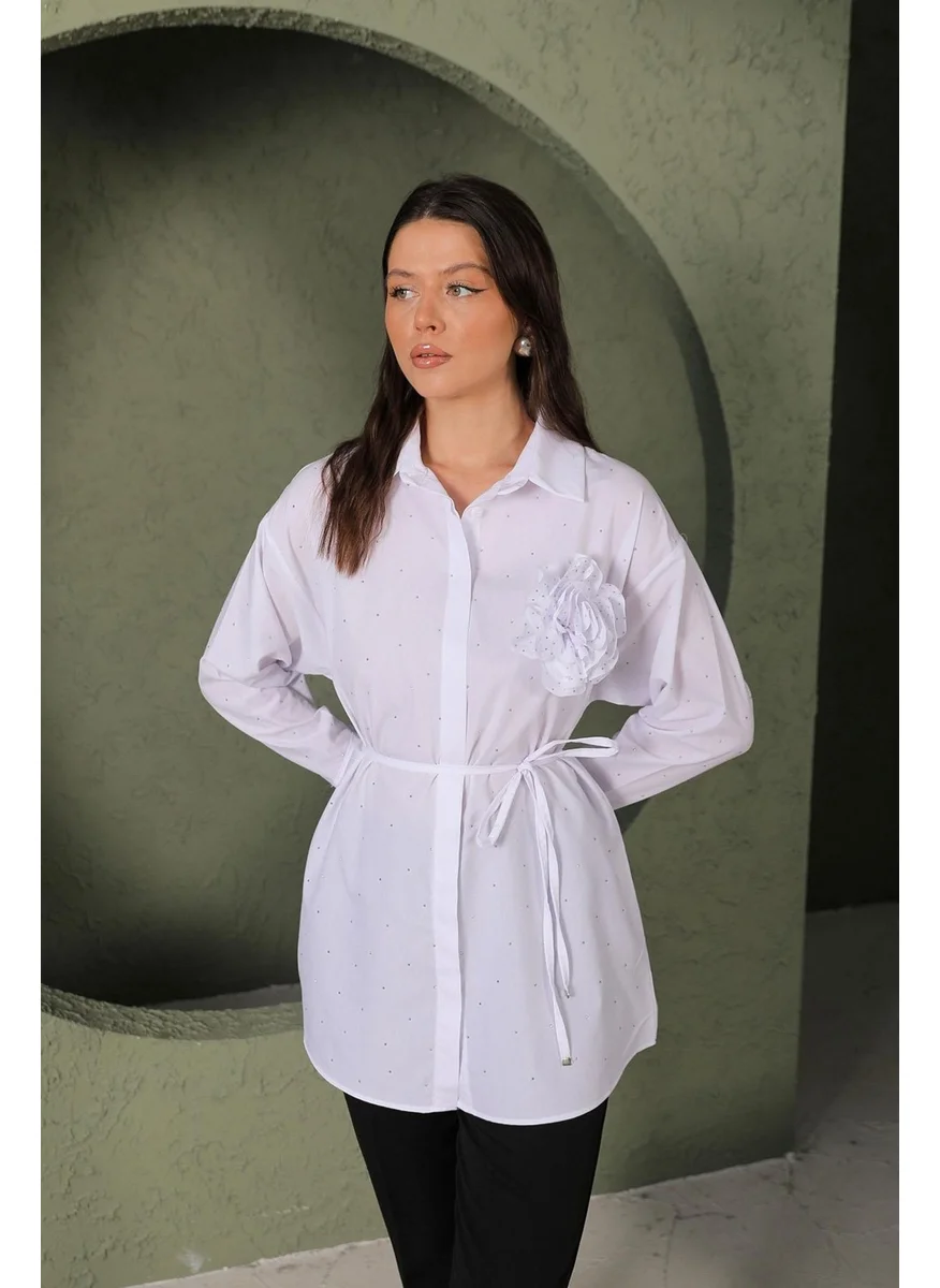 بي ار زد كولكشن Women's Stone Shirt White