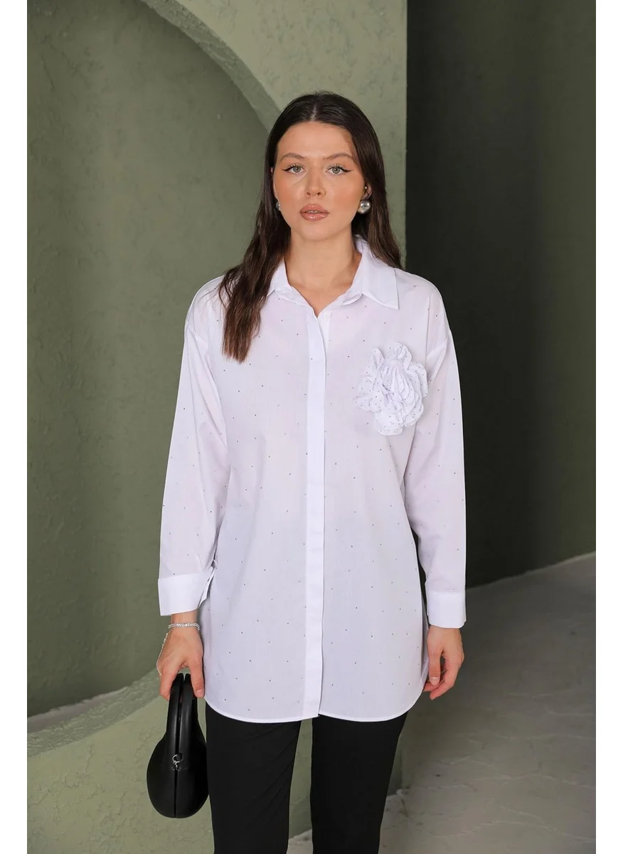 بي ار زد كولكشن Women's Stone Shirt White