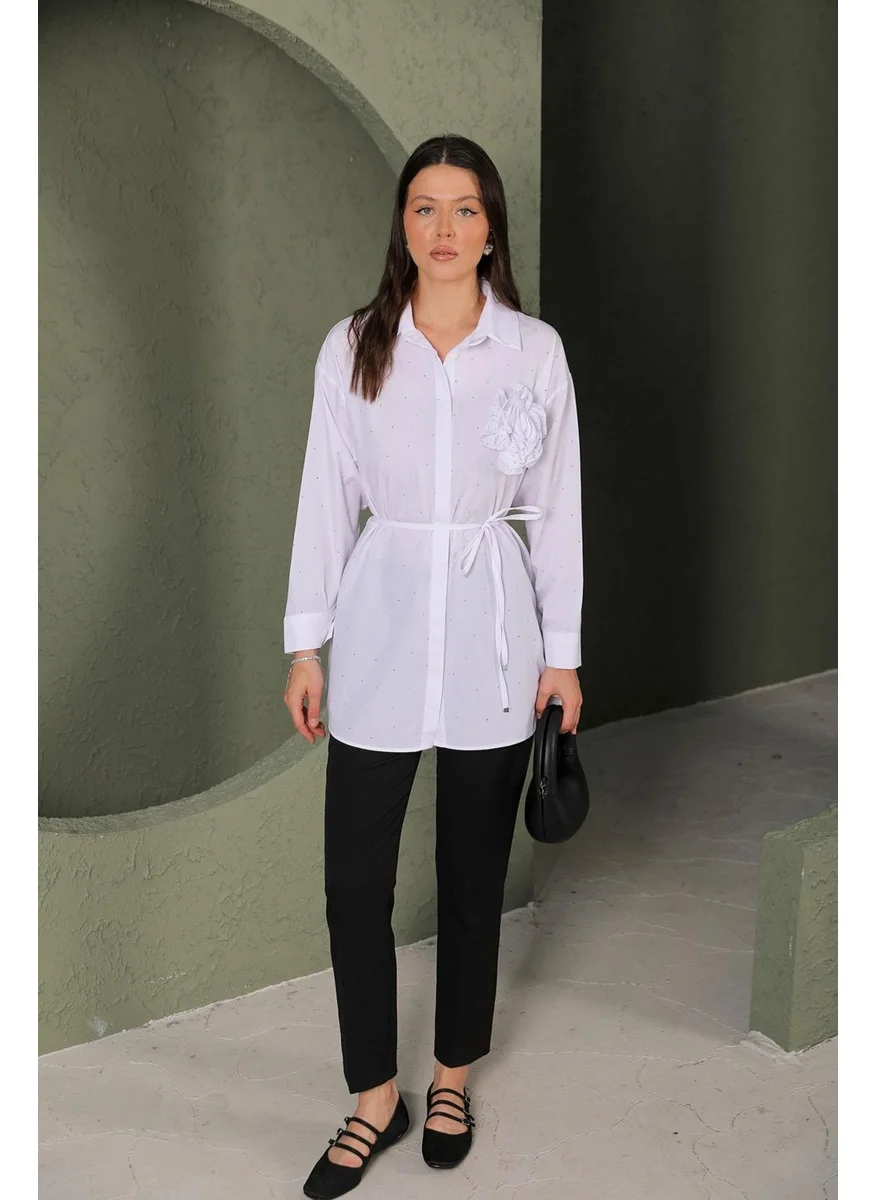 بي ار زد كولكشن Women's Stone Shirt White