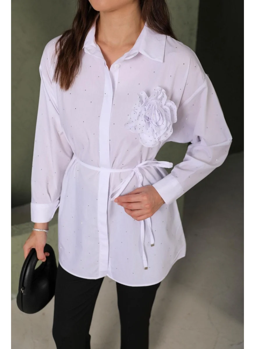 بي ار زد كولكشن Women's Stone Shirt White