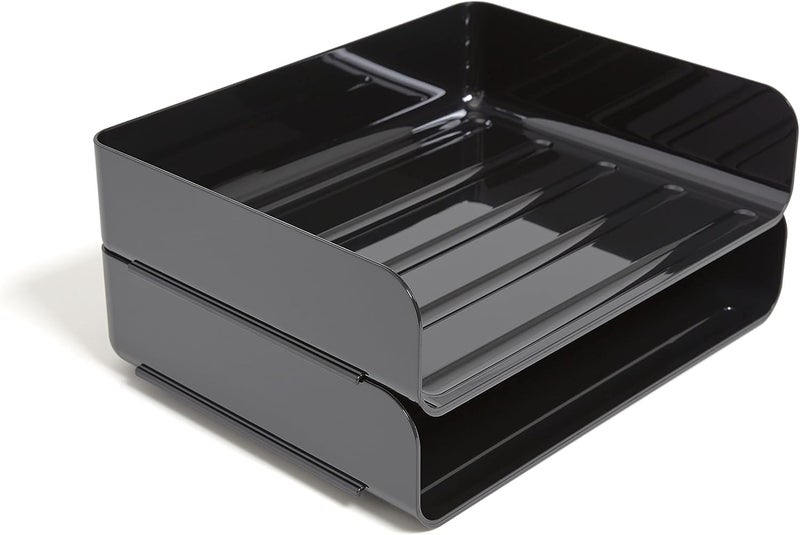 divinezon 4 Tier Magazine Rack, Files, Mails, Paper, Books Organizer Stackable Drawer Sorter | Plastic - Image 3