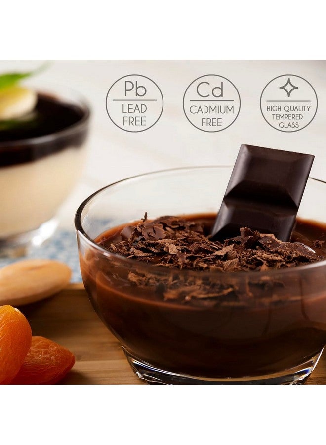 Homies HOMIES, Set of 6 Pieces, Glass, Lotus Bowls for Kitchen Prep, Dessert, Snack, Cereal, Fruit, Nuts, 150 ml Capacity, Clear  - Image 4