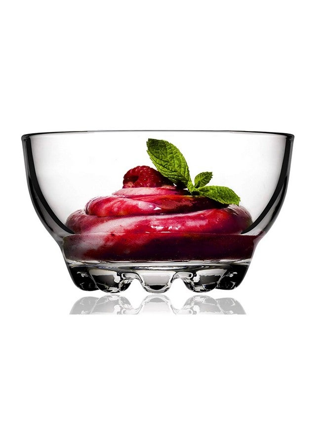 Homies HOMIES, Set of 6 Pieces, Glass, Lotus Bowls for Kitchen Prep, Dessert, Snack, Cereal, Fruit, Nuts, 150 ml Capacity, Clear  - Image 5