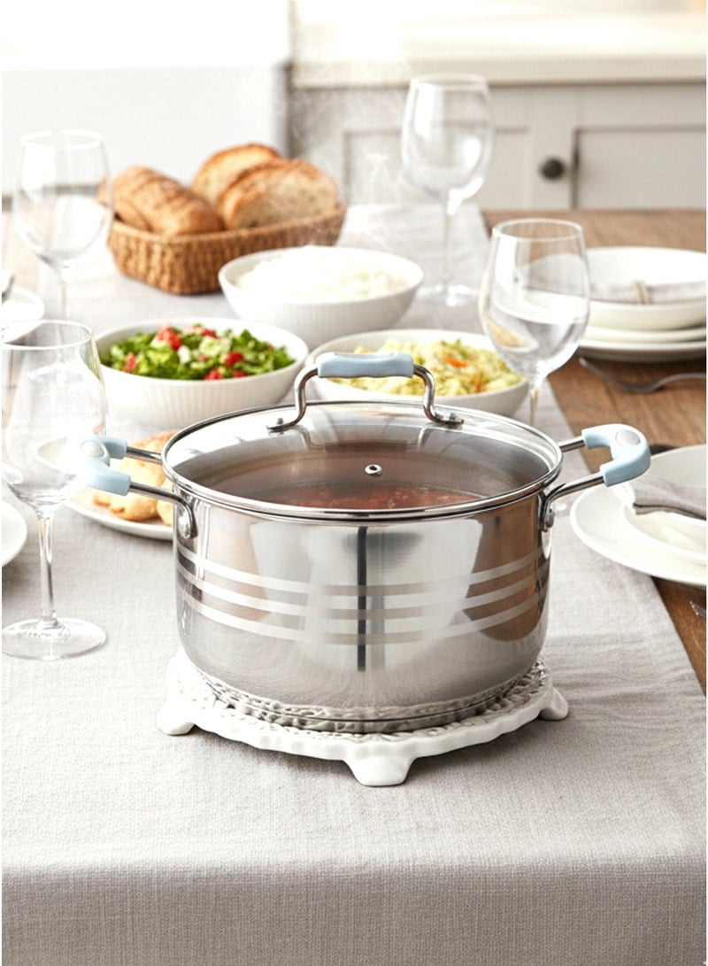 Wilson Stainless Steel Casserole With Blue Color Silicon Handle - Image 4