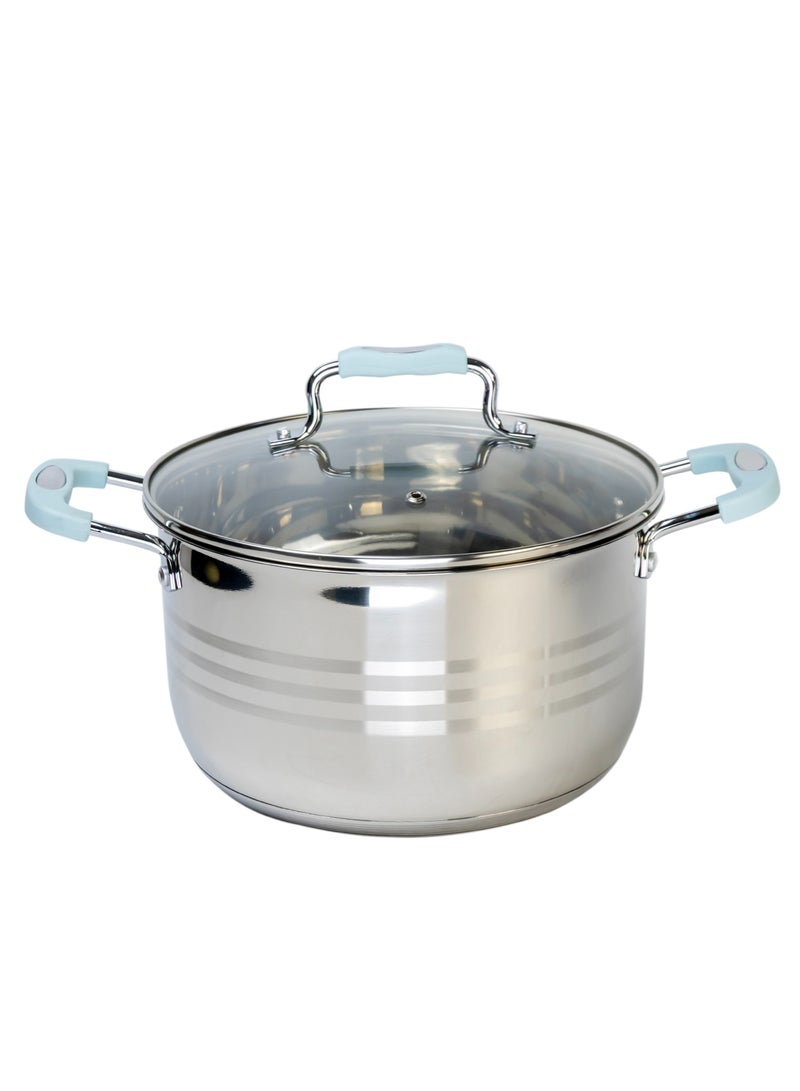 Wilson Stainless Steel Casserole With Blue Color Silicon Handle - Image 1