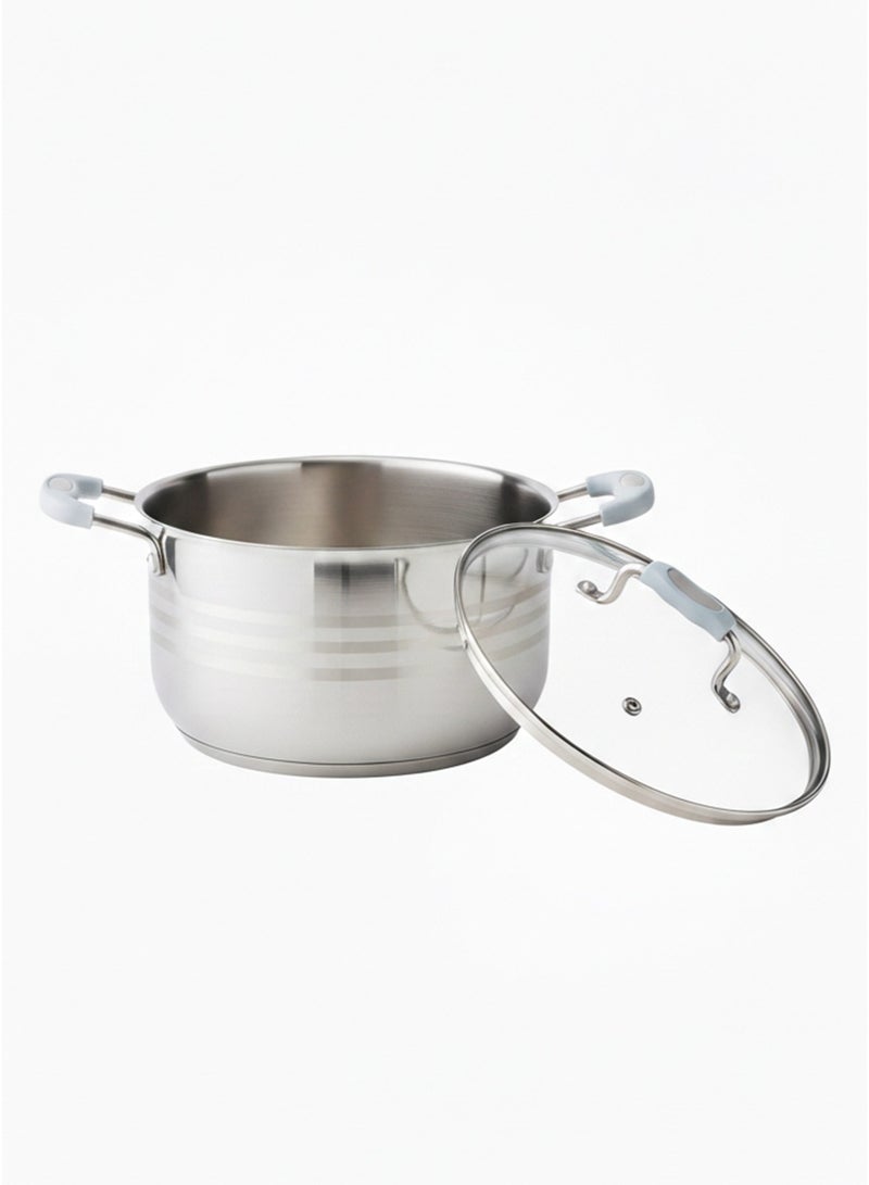 Wilson Stainless Steel Casserole With Blue Color Silicon Handle - Image 5