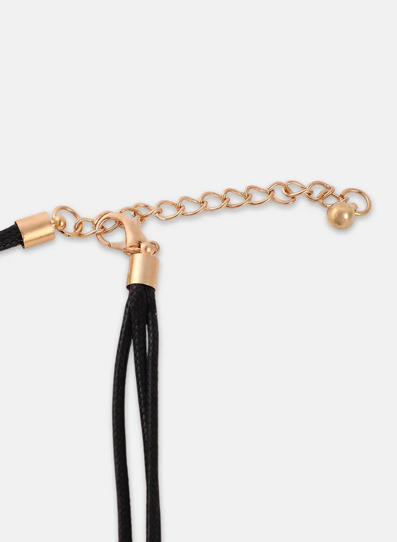 SOHI GrainÃ© Multi-Layer Artificial Necklace Jewellery