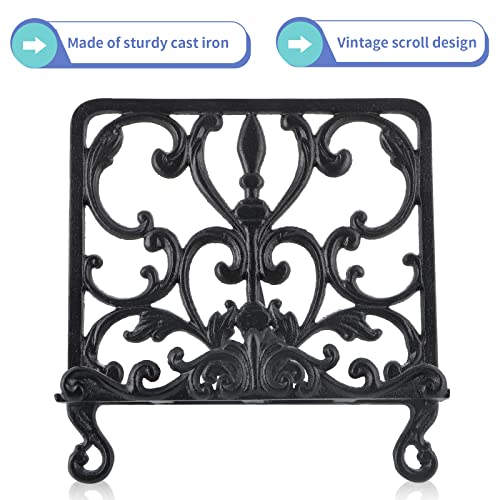 MOLIGOU Cast Iron Cookbook Stand, Recipe Book Holder, Display Stand Holder for Photo Album, Tablet - Image 4