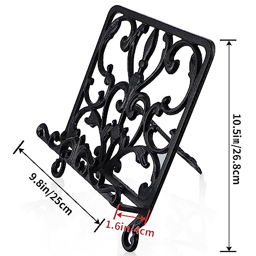 MOLIGOU Cast Iron Cookbook Stand, Recipe Book Holder, Display Stand Holder for Photo Album, Tablet - Image 3