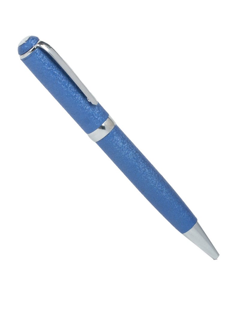 RS Men's RS pen in blue and silver metal with blue ink  - Image 1