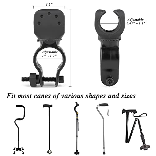 LODMOD Cane Holder for Drive Rollator Walker Wheelchair Universal Crutches Stick Bracket Accessories 11 ID 2 Pcs - Image 5