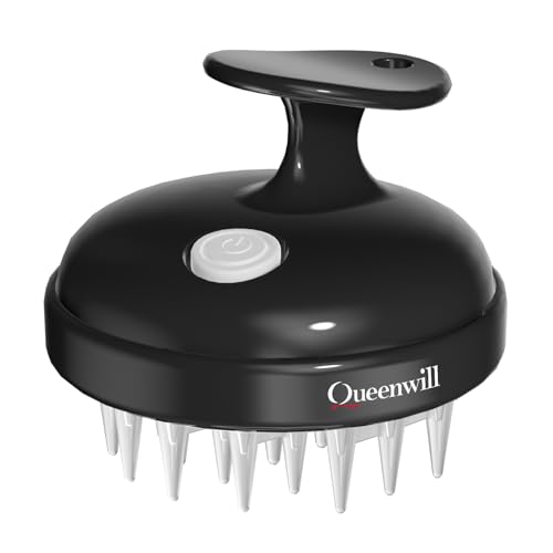Queenwill Electric Handheld Hair Massager, Cordless Hair Scalp Massager Portable Head Scratching Massager with 2 Modes Vibration Comb for Hair Growth, Deep Cleansing and Stress Relaxation - Image 1
