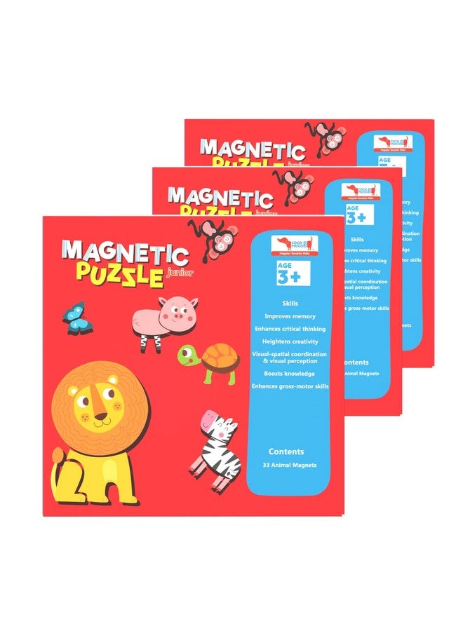 كوكوموكو كيدز مجموعة هدايا عيد ميلاد للأطفال من كوكوموكو - 3 مجموعات من الألغاز المغناطيسية | 30 قطعة من ألغاز الحيوانات | هدايا عيد ميلاد للأطفال من عمر سنتين إلى 5 سنوات (مجموعة من 3) - Image 1