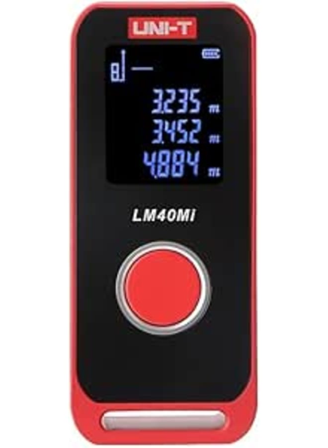 UNI-T Compact Laser Distance Meter, 40m Measurement Range, UNI-T LM40Mi, Mini Digital Distance Measuring Tool, Handheld Laser Measure for Home and Industrial Use