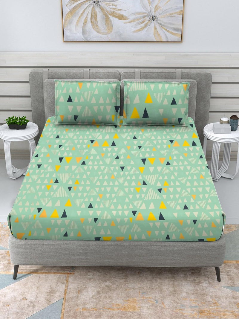 RUSTIC LINEN Super Soft Brushed Microfiber Cotton Double Bedsheet with Pillow CoversBedsheet 90X100Inches Pillow Cover 17X27Inches Bedsheet for Double Bed - Image 1