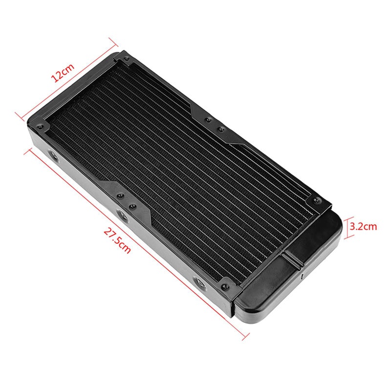 240mm Aluminum Water Cooling Radiator 18 Pipe G1 4 Thread CPU Heatsink - Image 5