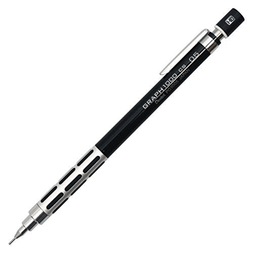 Pentel قلم رصاص ميكانيكي من بنتل، جراف 1000 CS، للتخطيط، 0.5 مم، أسود (PG1005CS-A) - Image 1