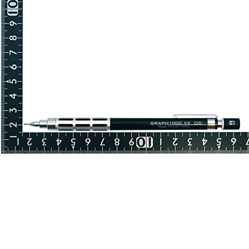 Pentel قلم رصاص ميكانيكي من بنتل، جراف 1000 CS، للتخطيط، 0.5 مم، أسود (PG1005CS-A) - Image 2