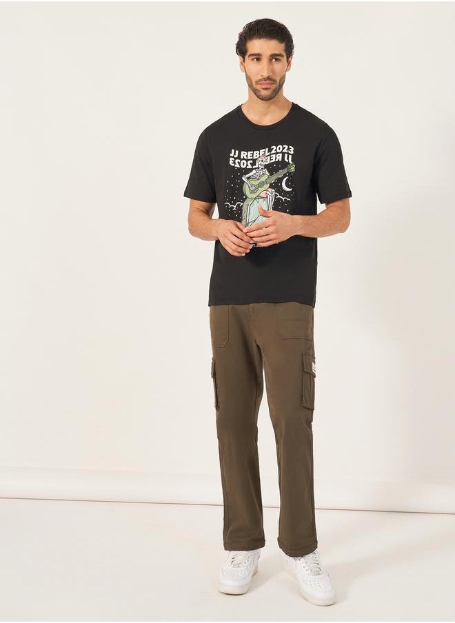 JJ Rebel by Jack & Jones Crew Neck Graphic Print T-Shirt  - Image 2