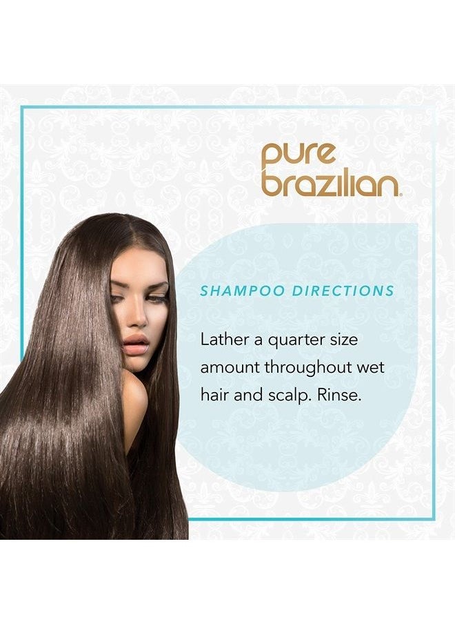 Pure Brazilian 4 Piece Essential Home Care Kit - Anti Frizz Serum, Shampoo, Conditioner, And Deep Conditioning Masque- With Keratin, Argan Oil, And Acai  - Image 5