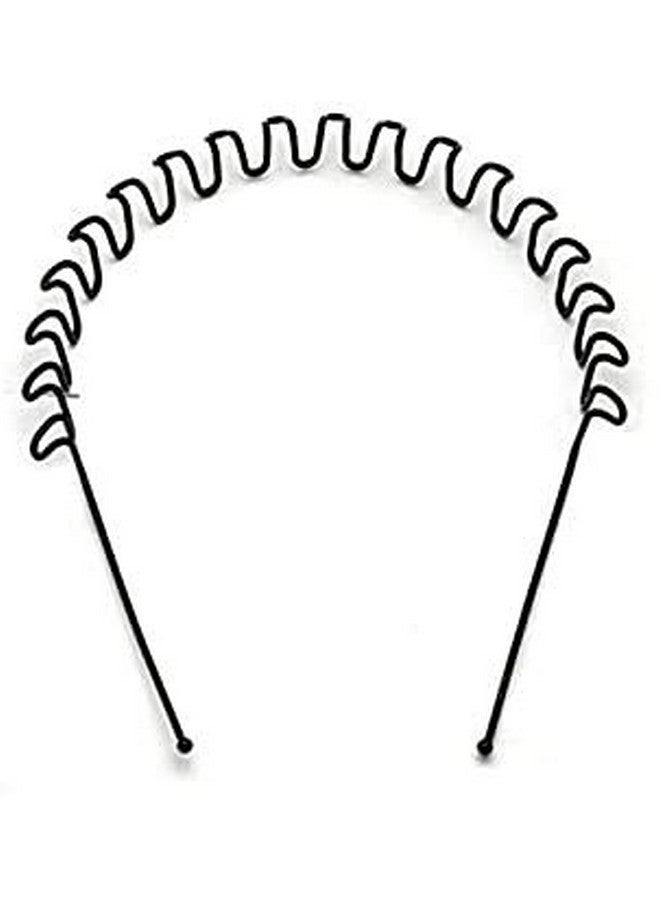 Pooja Enterprises Black Wave Hairband for Men and Women