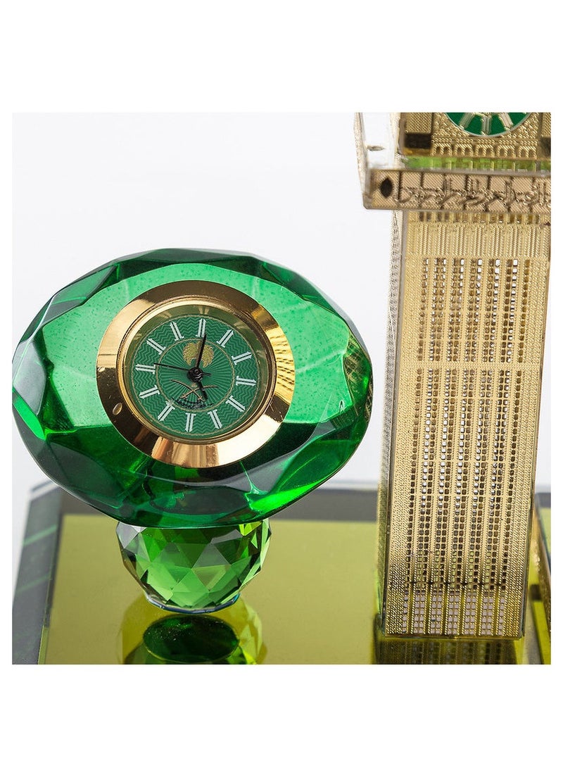 Muslim Kaaba Clock Tower Glass Model for Car Ornament Home or Office Table Decoration with Clock - Image 3