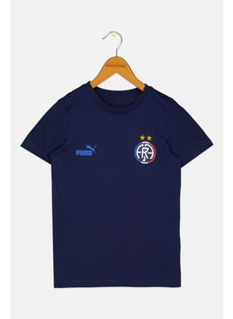PUMA Kids Boy Sportswear Fit Short Sleeve Training T-Shirts, Navy  - Image 1