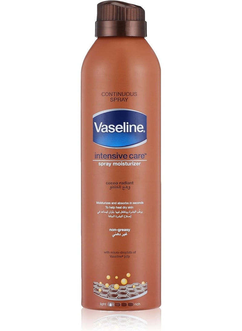 فازلين إنترسيف كير سبراي مرطب للعناية المكثفة كاكاو رادينت 190 مل