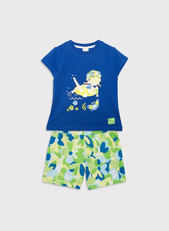 كوكا ملابس أطفال مجموعة تي شيرت وشورت بنات - Image 2