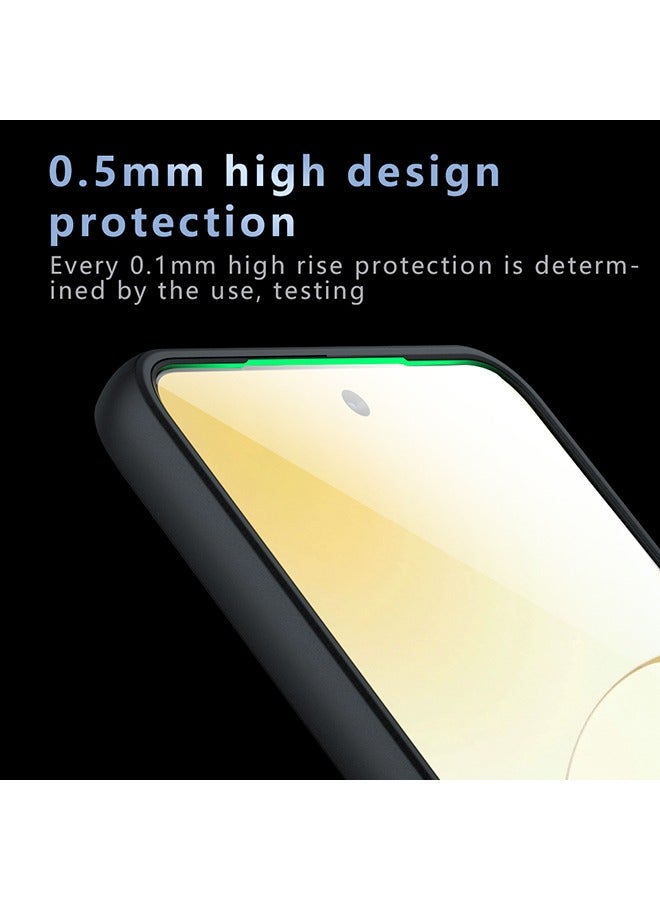 Case for Vivo V50 Lite 5G, Frosted Translucent Back Protective Slim Phone Cover, Anti-Fingerprints, Anti-Fall Drop Protection, Shockproof Case for Vivo V50 Lite 5G (Black)  - Image 5