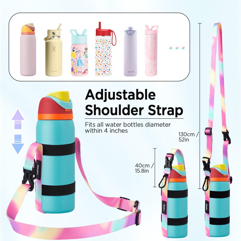 EasyAcc Water Bottle Holder Strap Sling, for Owala FreeSip 24 32 40 oz, Hydro Flask, Cirkul, Yeti, Stanley Flip, Universal Water Bottles, with Carabiner, for Walking Curise Travel (Bottle Excluded) - Image 5