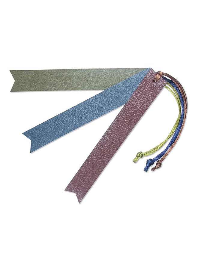 LeArt Genuine Camel Leather Bookmarks - Handmade Bookmark Leather (15x2 cm) | Bookmarks for Adults, Kids, Readers, Men & Women | Gifts for Book Lovers (Green, Blue & Maroon)  - Image 1