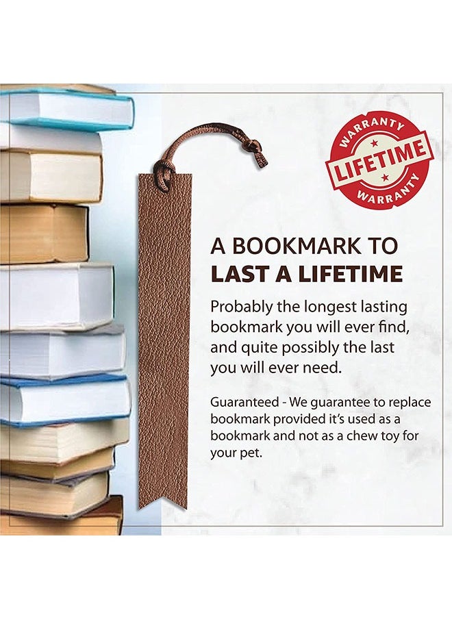 LeArt Genuine Camel Leather Bookmarks - Handmade Bookmark Leather (15x2 cm) | Bookmarks for Adults, Kids, Readers, Men & Women | Gifts for Book Lovers (Green, Blue & Maroon)  - Image 2