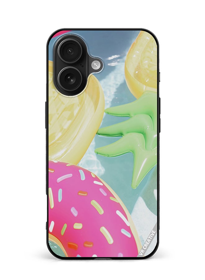 Protective Case Cover For Apple iPhone 16 Plus Pool Fun Design Multicolour