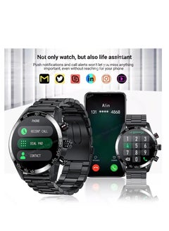 LIGE New HD TFT Screen Smart Watches for Men's Business Bluetooth Call Sleep Sports Heart Rate Blood Pressure Fitness Tracker Waterproof Multi-function Steel Black  - Image 5