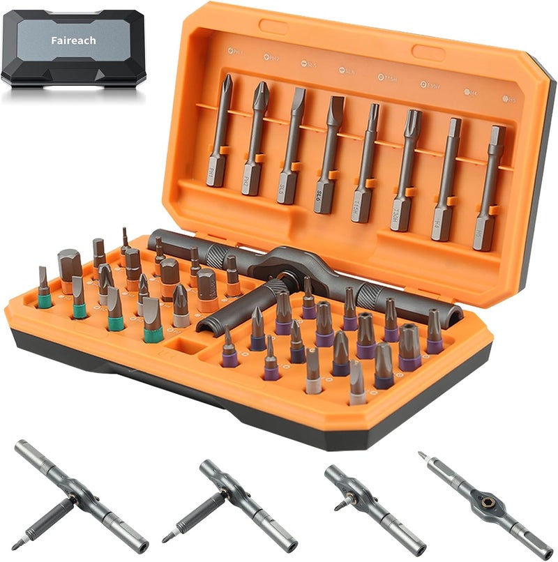 Faireach 42 Pieces Premium Screwdriver Set with Magnetic Tips and Rubber Handles - Image 1