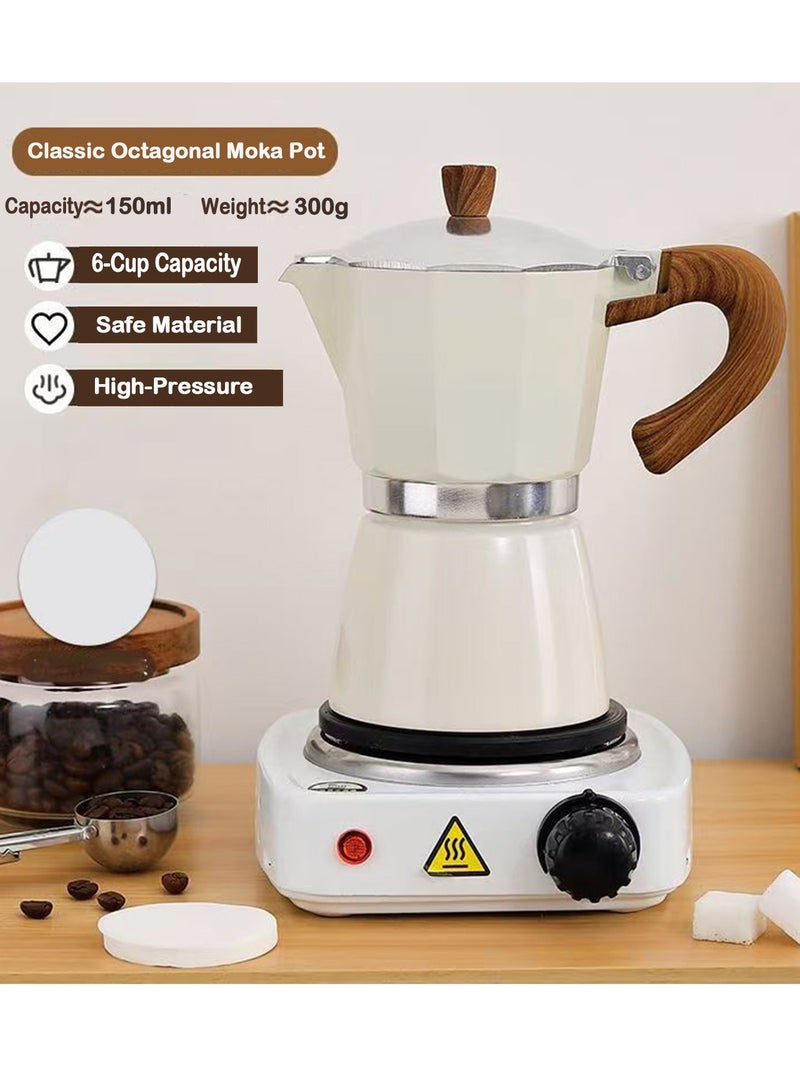 Portable Hand Brew Moka Pot - Perfect for Outdoor Camping and Household Use - Italian Style Coffee Maker for Rich Concentrate - Image 2