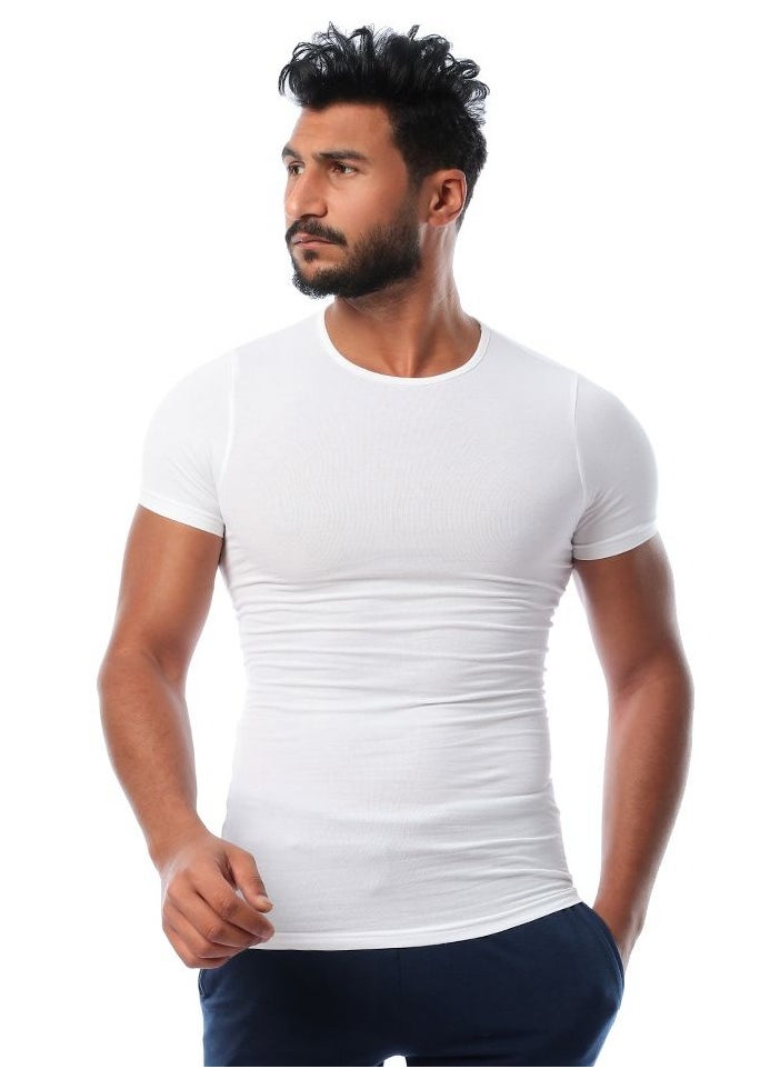 Mesery Mesery  Round Neck - For Men-White  - Image 1
