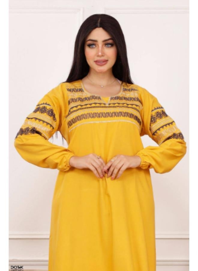 A high-quality cotton Arab jalabiya with a wonderful design, worn from 60/80 kilos 