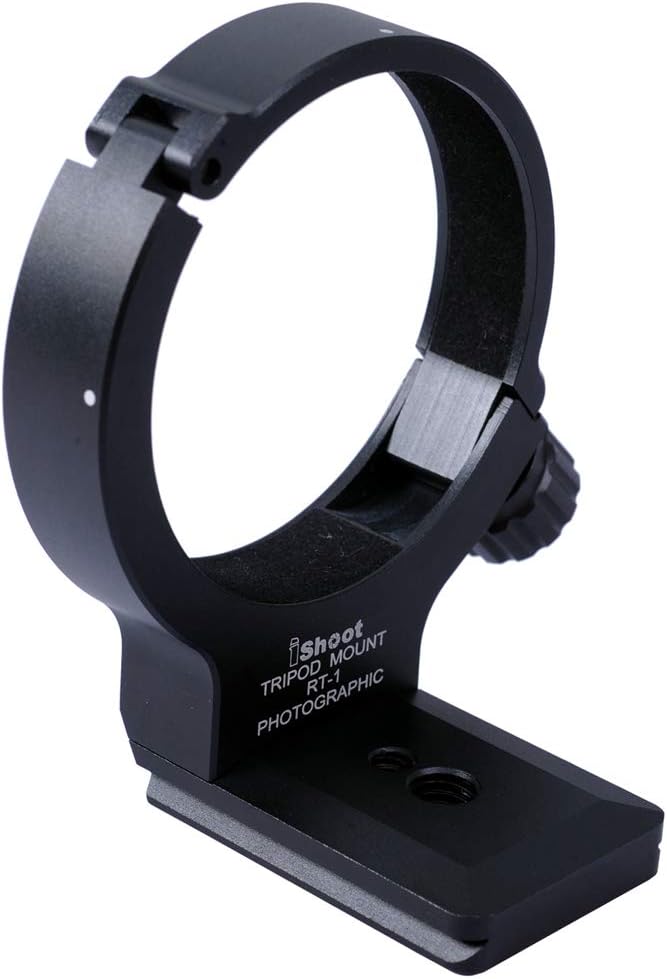 iShoot Lens Collar Support Tripod Mount Ring for Nikon RT-1 Nikkor AF-S 300mm F/4E PF ED VR and AF-S 70-200mm F/4G ED VR-Bottom Quick Release Plate Feature Compatible with ARCA-Swiss 39mm Fit Ball Head - Image 1