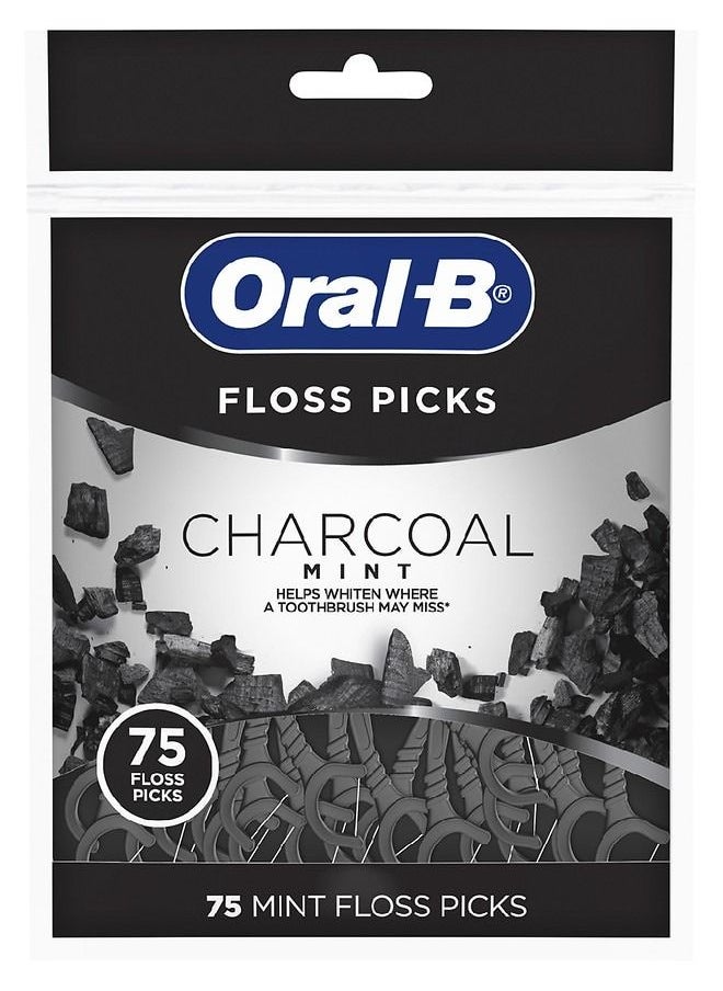 Charcoal Infused Mint Dental Floss Picks, 75 Count - pzsku/ZF166CE1F5A0339550A70Z/45/_/1644404715/eb79a424-fb98-4571-9924-d38d8388874a